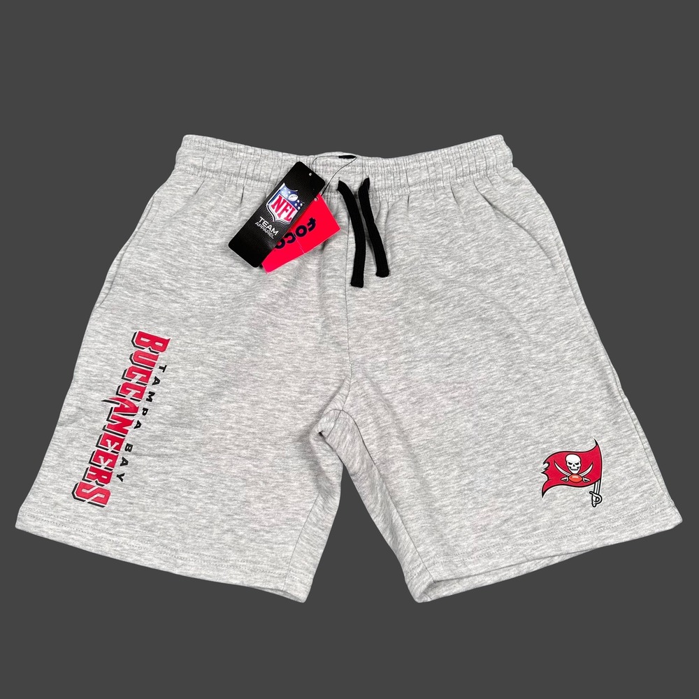 NFL Team Apparel Tampa Bay Buccaneers Shorts Mens Small Gray Fleece Athletic